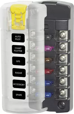 Blue Sea 5035 6-gang Fuse Block St Ato/atc Independent Circuits And Cover • $48.83