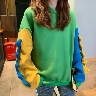 £7.91 • Buy Lady Girl Japanese Pullover Hoodie Jumper Sweatshirt Top Dinosaur Kawaii Cute
