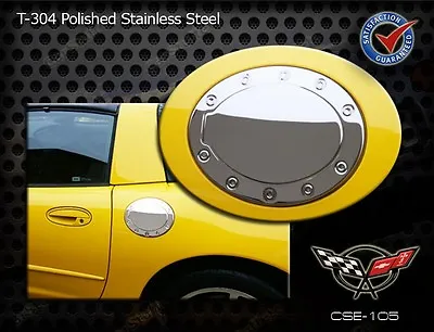 C5 Corvette Racing Style Polished Stainless Steel Gas Fuel Door Cover 1997-2004  • $79.95