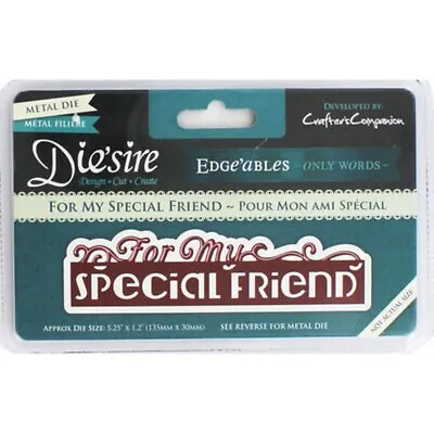 SHOP CLEARANCE Die'sire Edgeablesdies Only Words Die - For My Special Friend New • £2