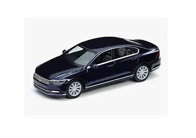 VW Passat B8 Saloon Model Car 1:87 Scale Diecast Night Blue Metallic Genuine • £7.99