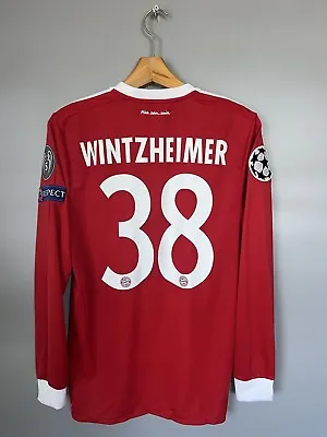 Bayern Munich Jersey 17/18 Home Match Worn LS Mens Size 7 Football Shirt-Adidas • $94.95