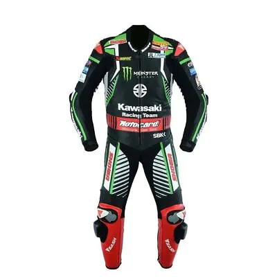 Kawasaki Motorbike Racing Suit Customized Leather Motorcycle  Suit Motogp • $249.47