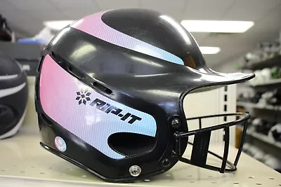 RIP IT  Softball Batting Helmet Black Purple Pink Sz S/M 6 1/2-6 7/8 • $25