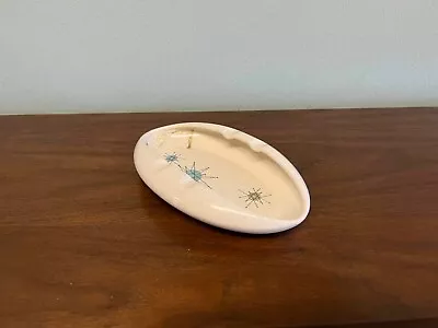 Vintage MCM Franciscan Atomic Starburst Oval Ashtray • $175