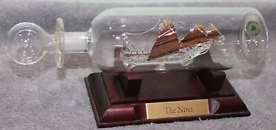 Vintage Mayflower Glass Sculpture Rare The Nina Ship In A Bottle • $29.99