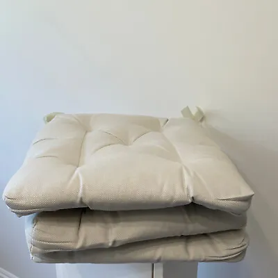 £4.99 • Buy IKEA MALINDA Chair Cushion X3, Light Beige, 40/35x38x7cm