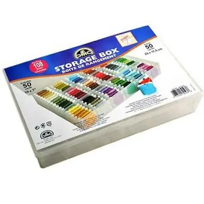 Dmc Storage Box For 108 Skeins With 50 Bobbin Cards Ideal For Storing Cottons • £9.95