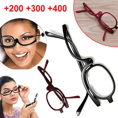 Wayfarer Makeup Make-up Magnifying Reading Flip Women Foldable Eyeglasses Foldin • £5.99