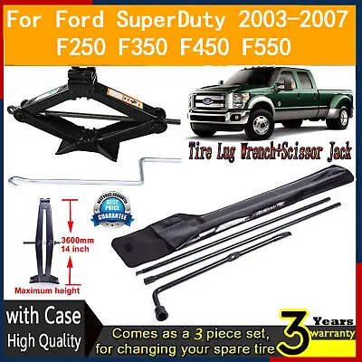 Spare Tire Tool For Ford 03-07 F250 F350 F450 F550 Super Duty Kit + Scissor Jack • $74.68