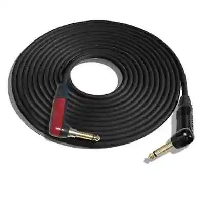 MOGAMI W2524 GUITAR CABLE WITH NEUTRIK 1/4  Angle TS To TS ANGLE SILENT PLUG. • $28.90