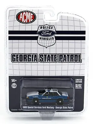 1:64 GreenLight ACME *GEORGIA STATE PATROL* 1989 Special Services Ford Mustang • $7.99