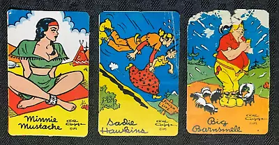 Vintage LI'L ABNER Minnie Moustache Sadie Hawkins Barnsmells Bread Cards? GD/GD+ • $15.25