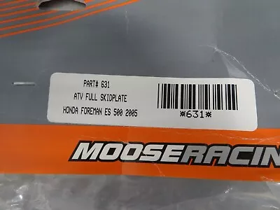 Ebm Moose Racing Honda Formeman Es 500 Atv Full Skid Plate New • $116.19