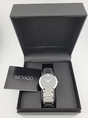 Movado Men's Temo Stainless Steel Black Dial Swiss Watch - 0607292 ($1095 MSRP) • $459.99