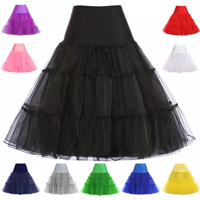 A-line Hoopless RETRO Short Crinoline Petticoat Underskirt Wedding Bridal Skirts • $17.98
