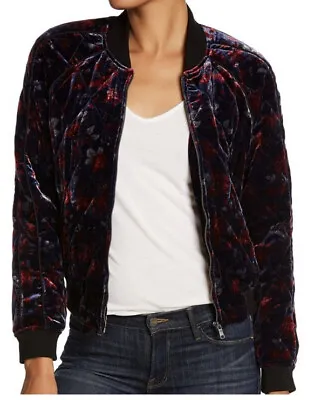 Joie Mace Velvet Quilted Bomber Jacket Size XXS  • $55