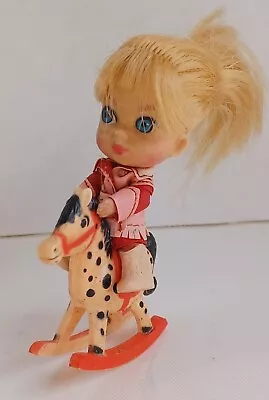 Vintage Mattel Liddle Kiddles Calamity Jiddle Cowgirl Doll With Outfit And Horse • $49.67