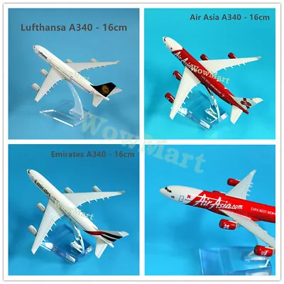 Diecast Metal Aluminium Airbus A340 Plane Model Varies Airlines 16cm • $22.95