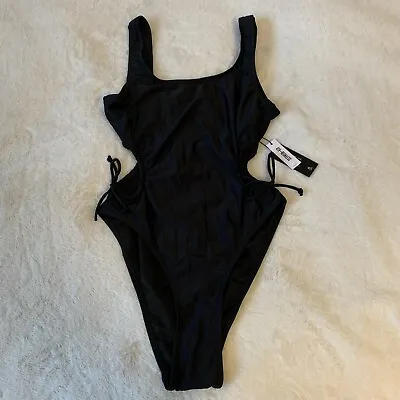 New Ladies 4TH + Reckless Black Cut Out Swimsuit Size 8 • £30