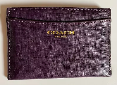 COACH Card Case In Purple NEW Leather RRP £95 • £25