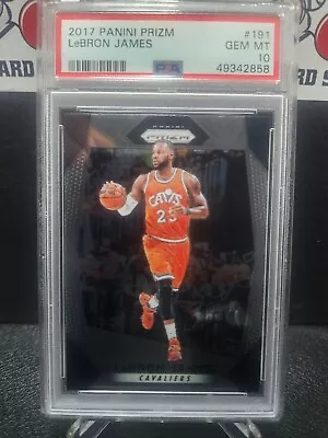 2017 Panini Prizm LeBron James #191 PSA 10 • £138.94