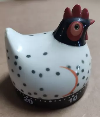 Vintage Chicken Hen Kitchen Timer Rooster Clock 2.25  Diameter • $19.99