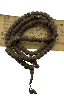 Antique Rosary Tibetan Seeds Bodhi Tree Mala Of Monk Buddhist Ø0 1/2in 25637 • $155.01