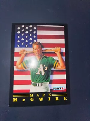 Mark McGwire Oakland A’s 1991 Fleer Pro Vision Baseball Card • $1.99