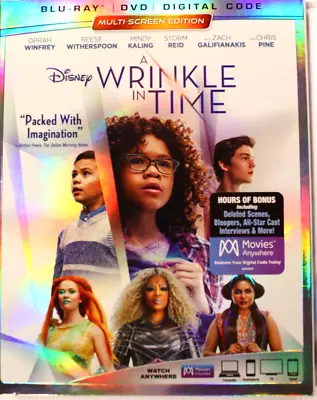 A WRINKLE IN TIME (Blu-ray & DVD 2018) VG Cond In Slipcover Ships Free • $7.19