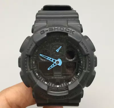 Casio G-Shock Watch Men 51mm Black Dial Analog Digital 5081 GA-100C New Battery • $49.99