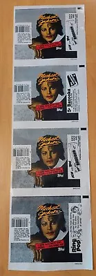 (4) 1985 Topps Uncut Michael Jackson Wax Wrappers - Rare Red Lip Variation  • $4.95