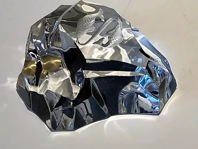 $32 • Buy Vintage Val St Lambert Belgin Depose Chrystal Iceberg Paperweight