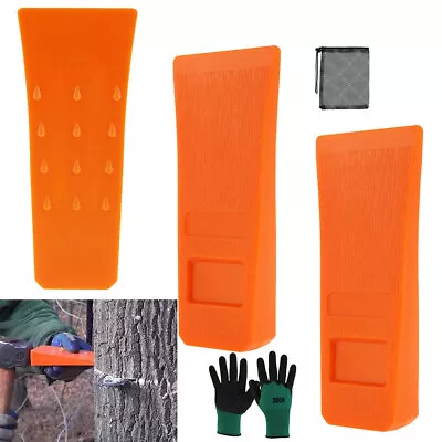 3Pcs Plastic Tree Felling Wedges Logging Cutting Cleaving Chainsaw Wedge Tools • £11.89