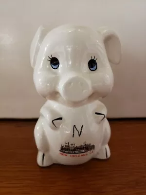 Vintage Ceramic Pig Piggy Coin Bank New Orleans LA Steamboat Natchez • $25