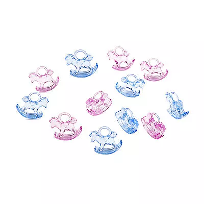 Baby Shower Charms: Blue & Pink Rocking Horses • £6.99