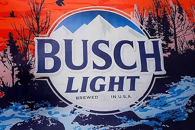 Busch Light Flag 3x5ft  Sunset Hikers Bud Light Beer Banner For Man Cave Wall US • $12.97