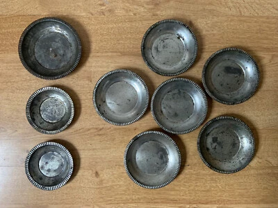 £11.99 • Buy X9 Vintage Small Individual Shallow Flan / Tart / Pie Pans Baking Tins - 3 Sizes