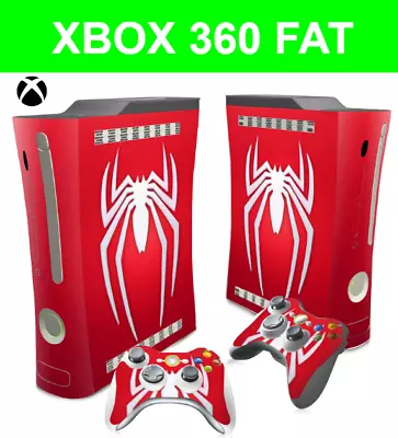 Xbox 360 FAT Decal Spider Super Hero Sticker Skin Wrap Vinyl + Controller • $12.95