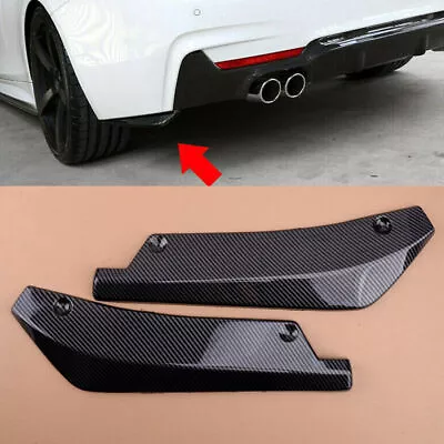 2 Carbon Fiber For BMW F30 F31 F32 F33 F22 Rear Bumper Splitter Diffuser Canards • $19.96