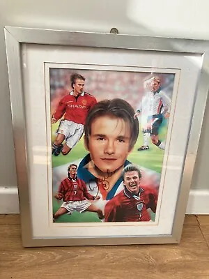 Vintage Signed David Beckham Poster With Certificate Of Authenticity  • £89