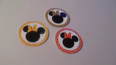Pre Cut One Inch Bottle Cap Images MINNIE MOUSE WITH BOW  Free Shipping • $2.40
