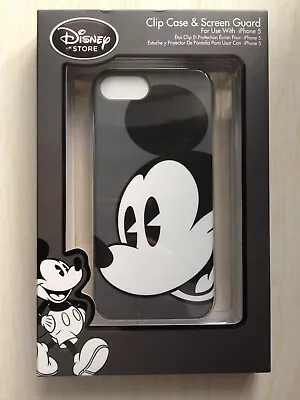 NIB Disney Store IPhone 5 Mickey Mouse Portrait Clip Case And Screen Guard Black • $14.99