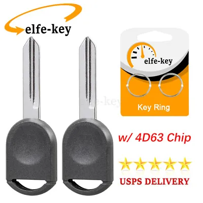 2 For 2001-2012 Ford Ranger Car Key Ignition Chip Keys H92-PT H84PT 4D 63 80 Bit • $12.89