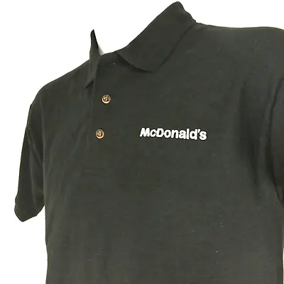 McDONALD'S Employee Uniform Polo Shirt Black Size L Large NEW • $28.32