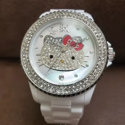 VABENE Italy Hello Kitty Collaboration Swarovski Wristwatch White Sanrio Genuine • $399