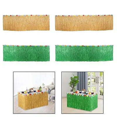 £12.96 • Buy Grass Table Skirt Summer Hanging Table Skirt Simple Multifunction Theme Party