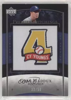 2007 Upper Deck Premier Premier Stitchings /50 Greg Maddux #PS-70 HOF • $19.52