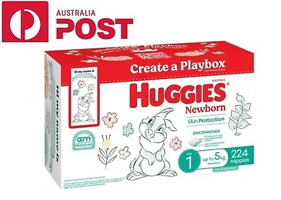 Huggies Unisex Ultimate Nappies Size 1 Newborn (Up To 5 Kg) 224 Nappies • $82.99