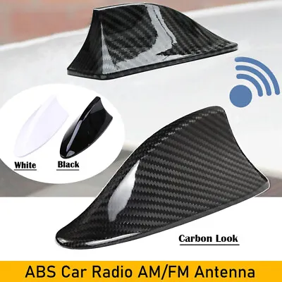 $6.99 • Buy Carbon Fiber Shark Fin Roof Antenna Car AUTO Aerial FM/AM Radio Signal Universal